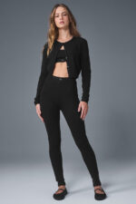 Pointelle Sweater High-Waist Be Mine Legging – Black - Image 3