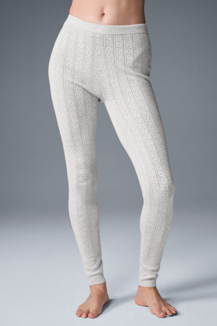 Pointelle Sweater High-Waist Be Mine Legging – Light Grey Heather