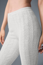 Pointelle Sweater High-Waist Be Mine Legging – Light Grey Heather - Image 5