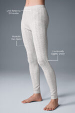 Pointelle Sweater High-Waist Be Mine Legging – Light Grey Heather - Image 2