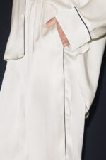 Courchevel Silk Pant – Ivory/Black - Image 2