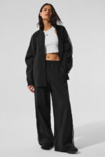 High-Waist Origin Wide Leg Track Pant – Black - Image 3