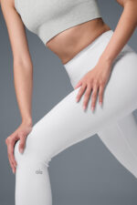 High-Waist Airbrush Legging – White
