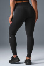 High-Waist Airbrush Legging – Black - Image 3