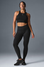 High-Waist Airbrush Legging – Black - Image 2