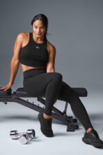 High-Waist Airbrush Legging – Black