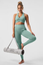 High-Waist Airbrush Legging – Botanical Green - Image 3