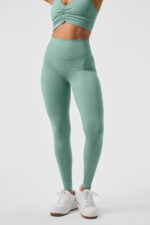 High-Waist Airbrush Legging – Botanical Green - Image 2