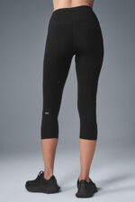 High-Waist Airbrush Capri – Black - Image 3