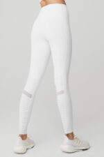 High-Waist Moto Legging – White/White Glossy - Image 4