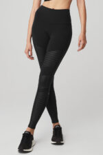 High-Waist Moto Legging – Black/Black Glossy - Image 3
