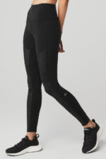 High-Waist Moto Legging – Black/Black Glossy - Image 5