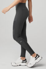 High-Waist Moto Legging – Anthracite/Anthracite Glossy - Image 4