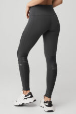 High-Waist Moto Legging – Anthracite/Anthracite Glossy - Image 2