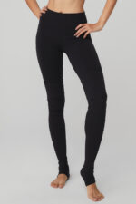 High-Waist Goddess Legging – Black/Black - Image 4