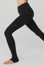 High-Waist Goddess Legging – Black/Black - Image 2