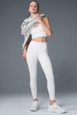 7/8 High-Waist Airbrush Legging – White - Image 2