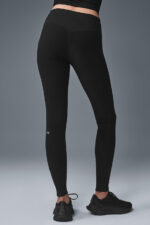 High-Waist Alosoft Lounge Legging – Black - Image 4