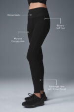 High-Waist Alosoft Lounge Legging – Black