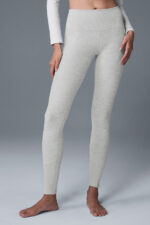 High-Waist Alosoft Lounge Legging – Athletic Heather Grey - Image 2