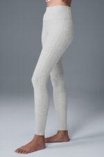 High-Waist Alosoft Lounge Legging – Athletic Heather Grey - Image 4