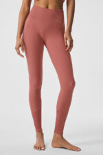 High-Waist Alosoft Lounge Legging – Soft Terracotta - Image 4