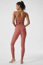 High-Waist Alosoft Lounge Legging – Soft Terracotta - Image 3