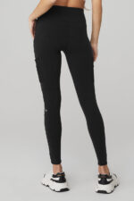 High-Waist Cargo Legging – Black - Image 3