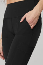 High-Waist Cargo Legging – Black - Image 4