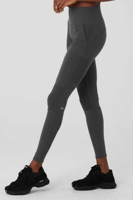High-Waist Cargo Legging – Anthracite