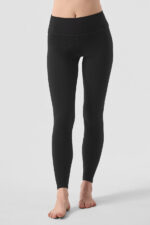 High-Waist Solid Vapor Legging – Black - Image 2