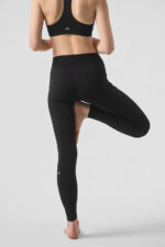 High-Waist Solid Vapor Legging – Black - Image 5