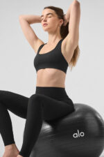 High-Waist Solid Vapor Legging – Black - Image 4