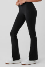 Airbrush High-Waist Flutter Legging – Black
