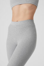 Ribbed High-Waist 7/8 Blissful Legging – Athletic Heather Grey - Image 2