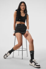 Match Point Tennis Skirt – Black - Image 3