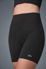 5′′ Seamless Ribbed Favorite Short – Black - Image 2