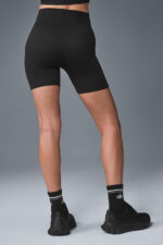 5′′ Seamless Ribbed Favorite Short – Black - Image 4