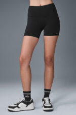 5′′ Airbrush High-Waist Biker Short – Black - Image 3
