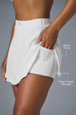 Micro Plisse Tennis Skirt – White - Image 3
