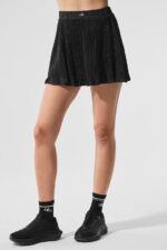 Micro Plisse Tennis Skirt – Black - Image 5