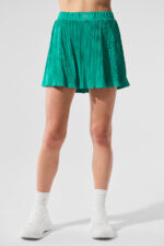 Micro Plisse Tennis Skirt – Spruce Green - Image 3