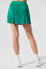 Micro Plisse Tennis Skirt – Spruce Green - Image 2