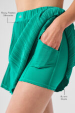 Micro Plisse Tennis Skirt – Spruce Green