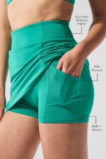 Airbrush High-Waist Good Form Tennis Skirt – Spruce Green - Image 5
