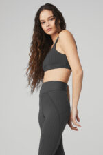 Pinstripe Bra – Anthracite/Black - Image 4