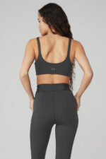 Pinstripe Bra – Anthracite/Black - Image 2