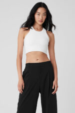 Seamless Delight High Neck Bra – White
