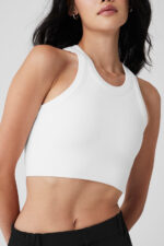 Seamless Delight High Neck Bra – White - Image 2