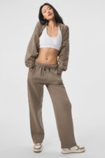 Scoop Neck Sweatshirt Bra – White